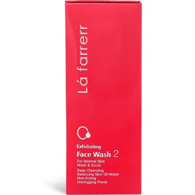 ژل شستشوی صورت لافارر 2 مخصوص پوست نرمال ا Lafarrerr 2 Exfoliating Face Wash For Normal Skin