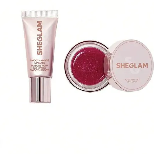 ست هدیه لیپ سرویس اسکراب زنانه مردانه 2 عددی شیگلم 2 عددی اورجینال ا giftset Lip Service Scrub Women 2 pcs Sheglam 2 pcs