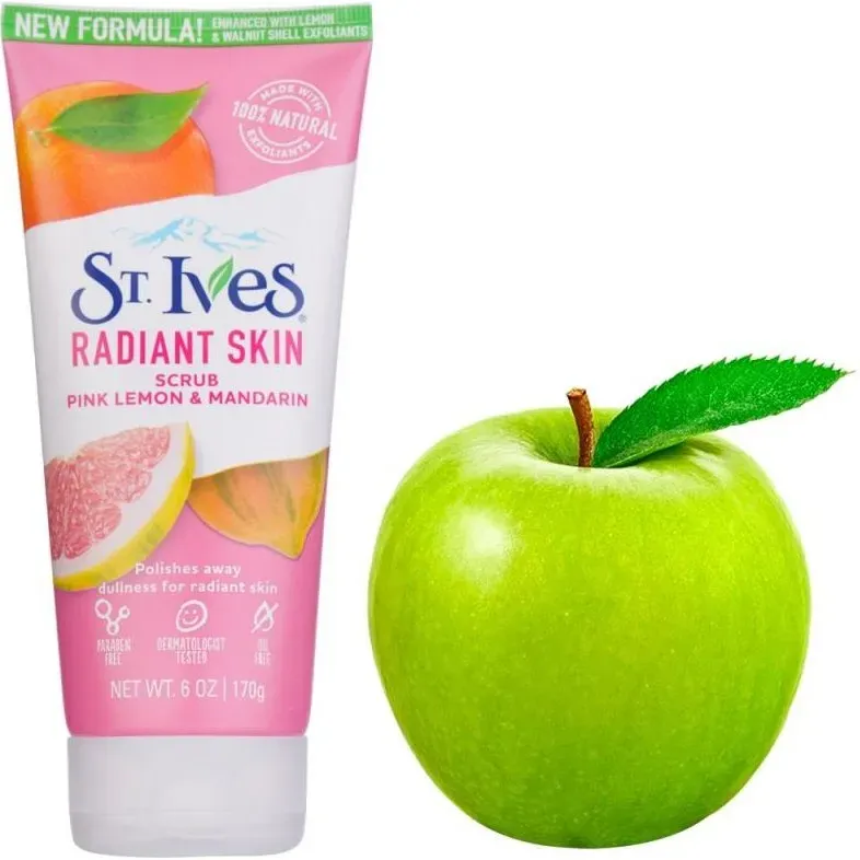 اسکراب صورت روشن کننده پرتقال و لیمو سینت ایوز ا St.Ives Radiant Skin Pink Lemon & Mandarin Scrub