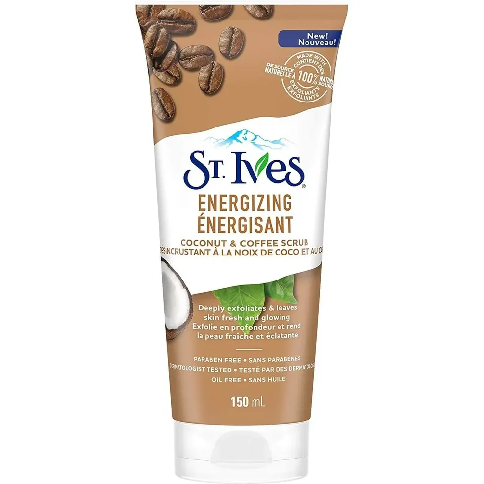 اسکراب تیوپی قهوه و نارگیل سینت ایوز ا ST. IveS ENERGIZING COCONUT & COFFEE SCRUB