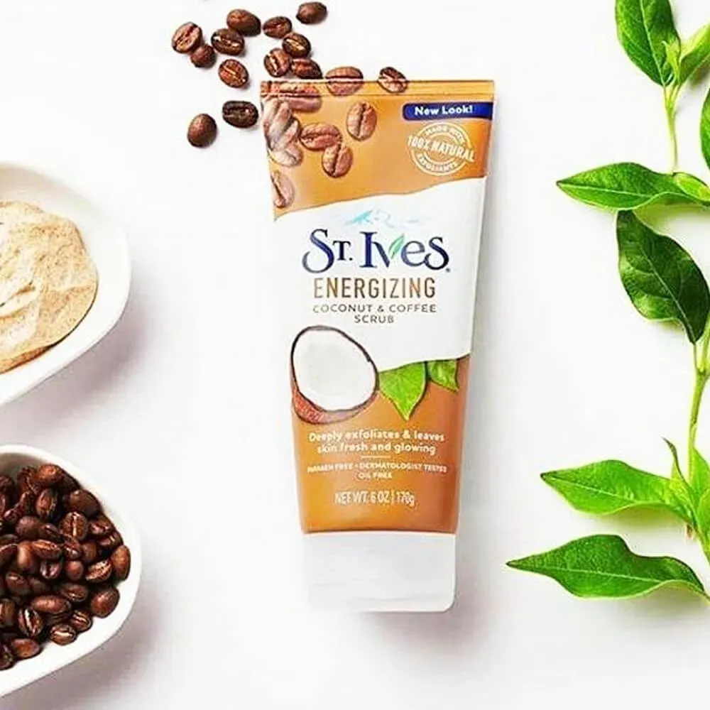 اسکراب تیوپی قهوه و نارگیل سینت ایوز ا ST. IveS ENERGIZING COCONUT & COFFEE SCRUB