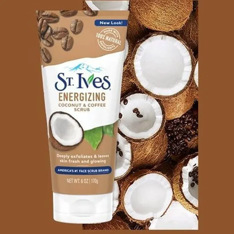 اسکراب تیوپی قهوه و نارگیل سینت ایوز ا ST. IveS ENERGIZING COCONUT & COFFEE SCRUB