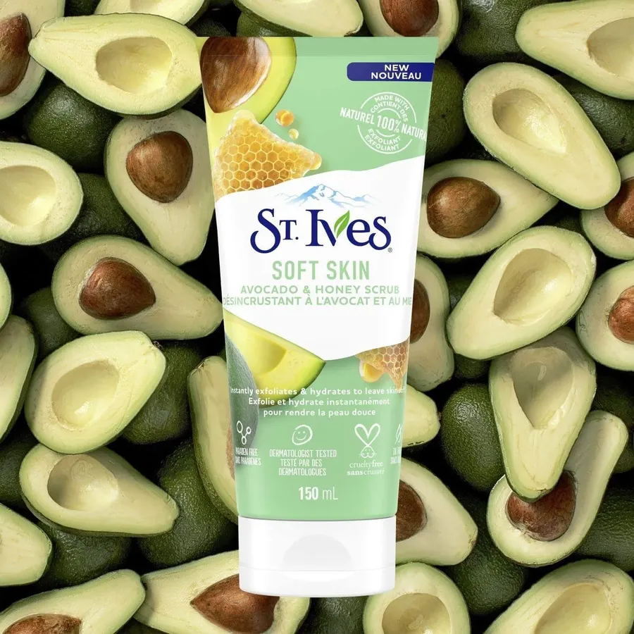 اسکراب نرم کننده عسل و آووکادو سینت ایوز ا St.Ives Soft Skin Avocado and Honey Scrub