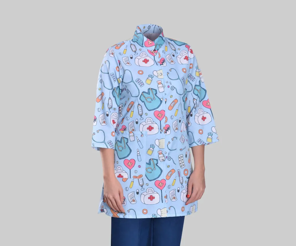 روپوش و شلوار پزشکی طرح چسب زخم زنانه (اسکراب)(نیاز)