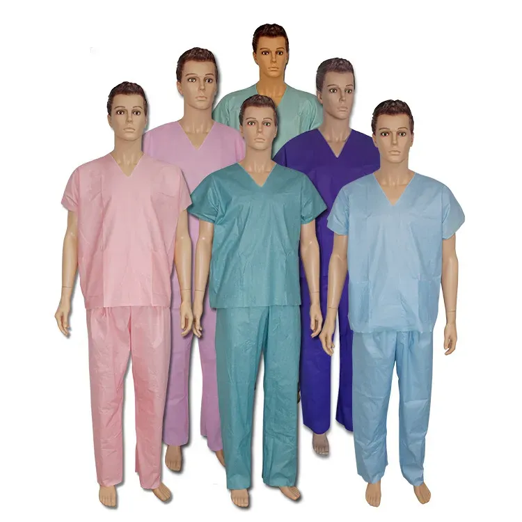 اسکرابهای جراحی بیمارستانی یکبار مصرف آبی 50gsm سایز S/M/L/XL/XXL/XXXL/XXXXL